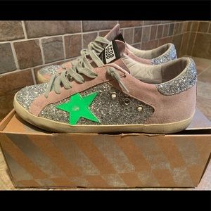 Golden Goose Superstar Glitter Sneakers Sz 9